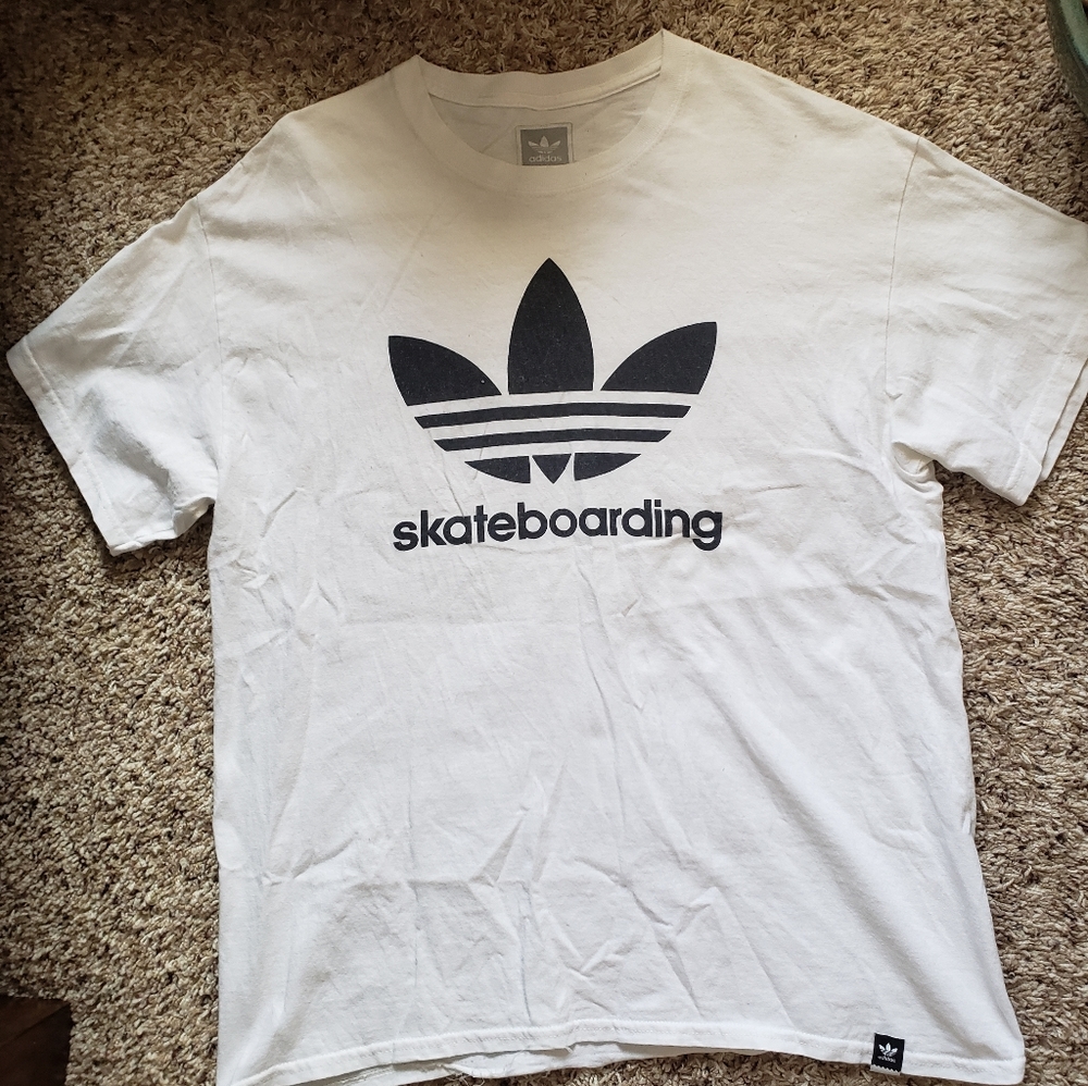 Adidas Skateboarding Oversized Shirt Y2K White Streetwear